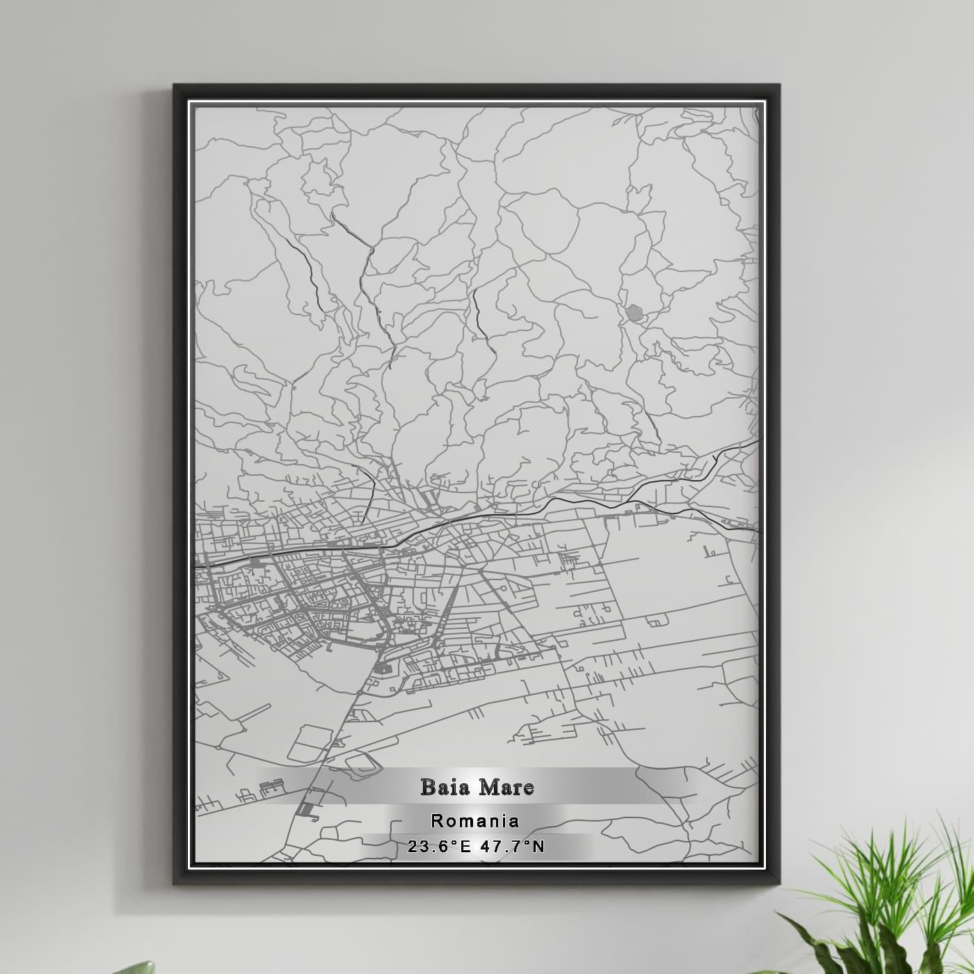 ROAD MAP OF BAIA-MARE, ROMANIA BY MAPBAKES