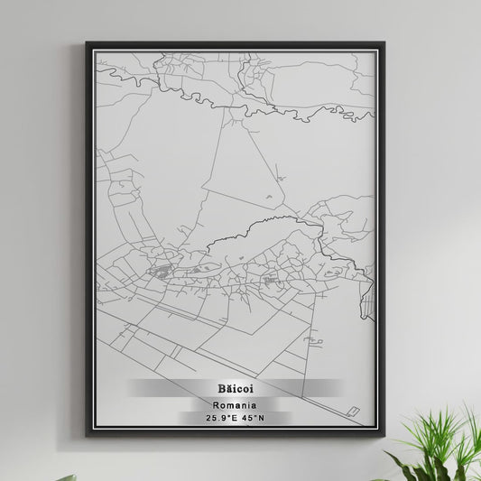 ROAD MAP OF BAICOI, ROMANIA BY MAPBAKES