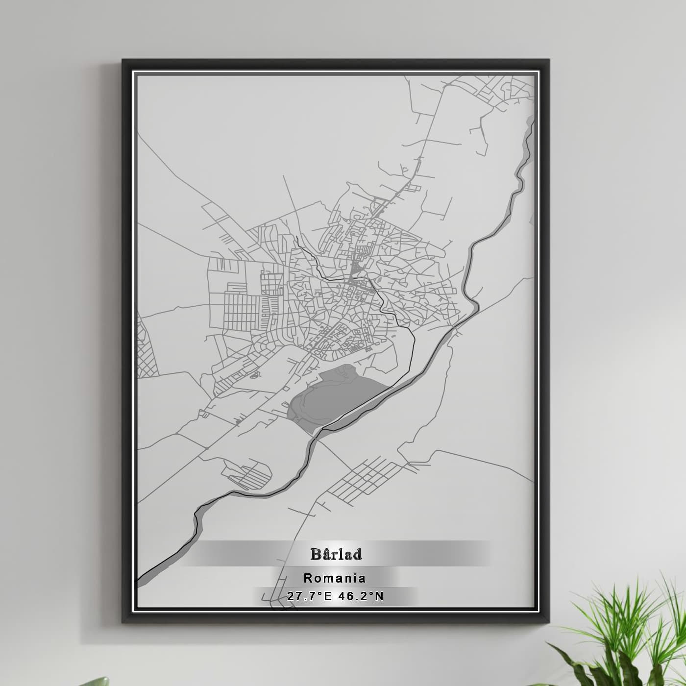 ROAD MAP OF BARLAD, ROMANIA BY MAPBAKES