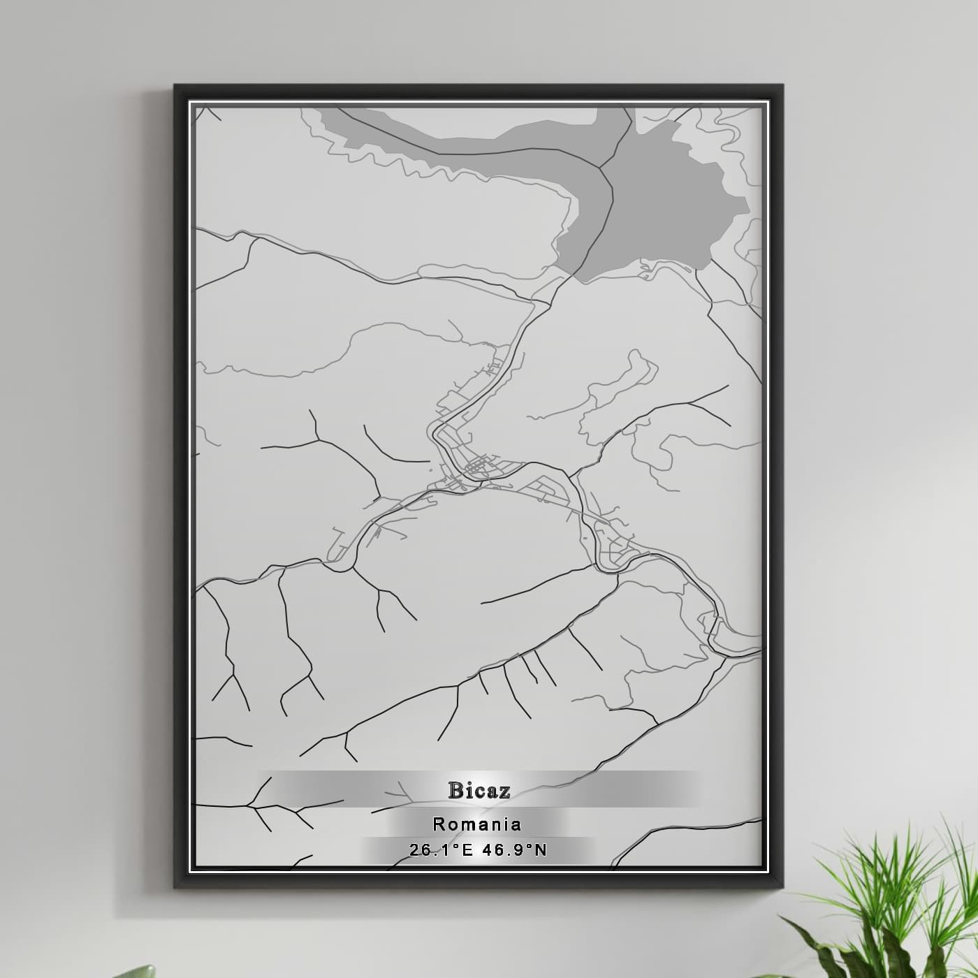 ROAD MAP OF BICAZ, ROMANIA BY MAPBAKES