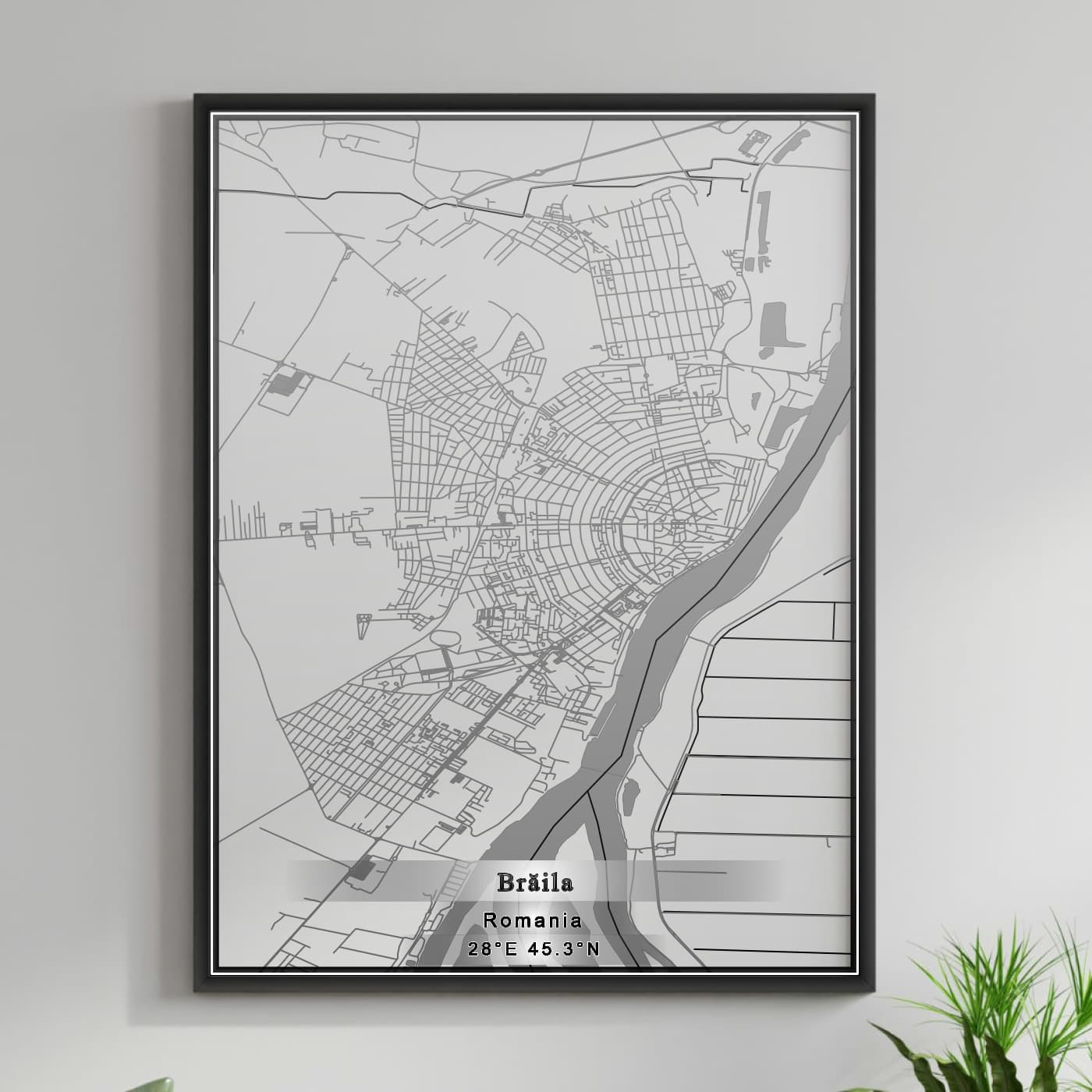 ROAD MAP OF BRAILA, ROMANIA BY MAPBAKES