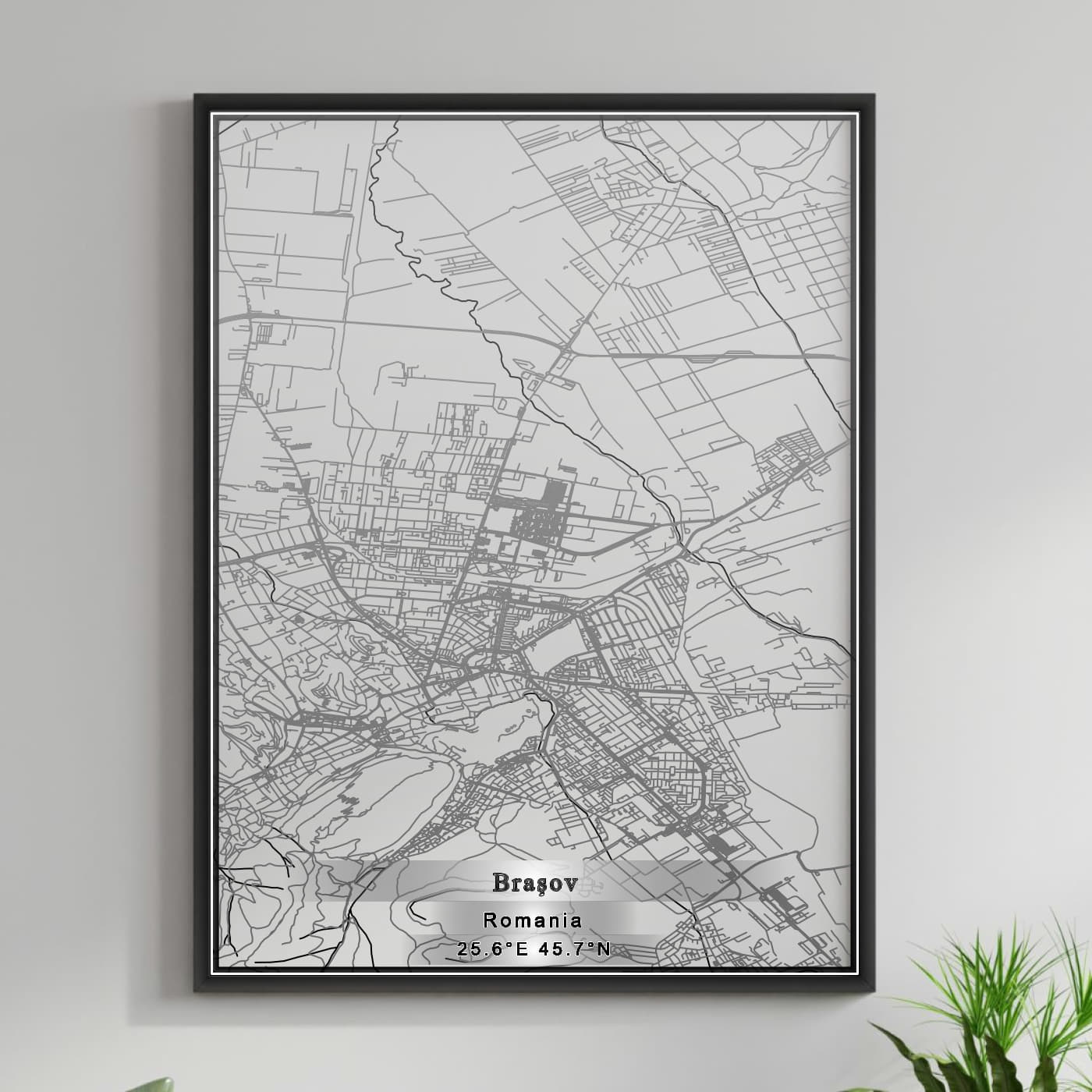 ROAD MAP OF BRASOV, ROMANIA BY MAPBAKES