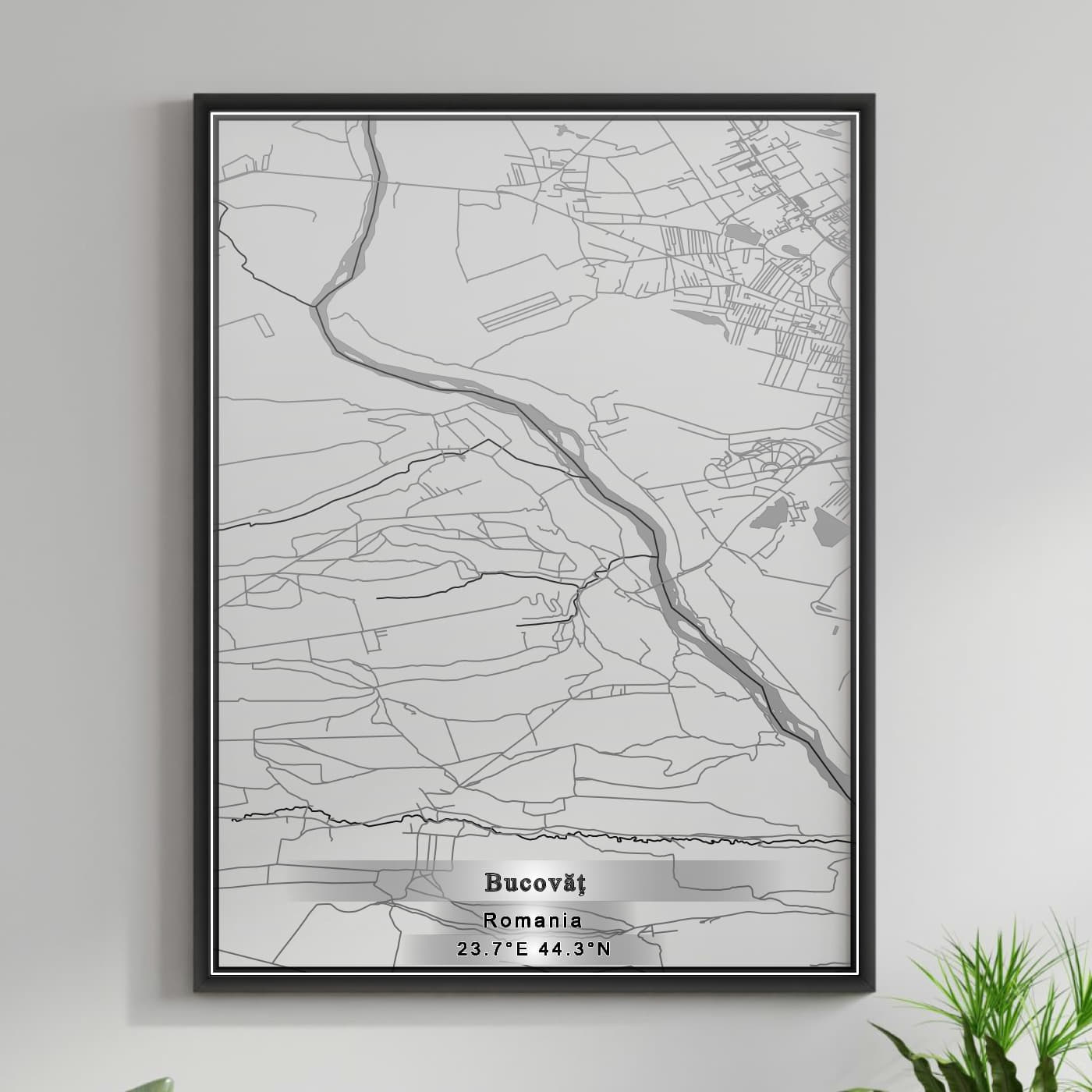 ROAD MAP OF BUCOVAT, ROMANIA BY MAPBAKES