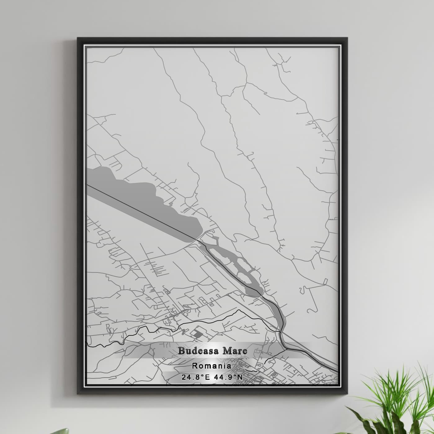 ROAD MAP OF BUDEASA-MARE, ROMANIA BY MAPBAKES