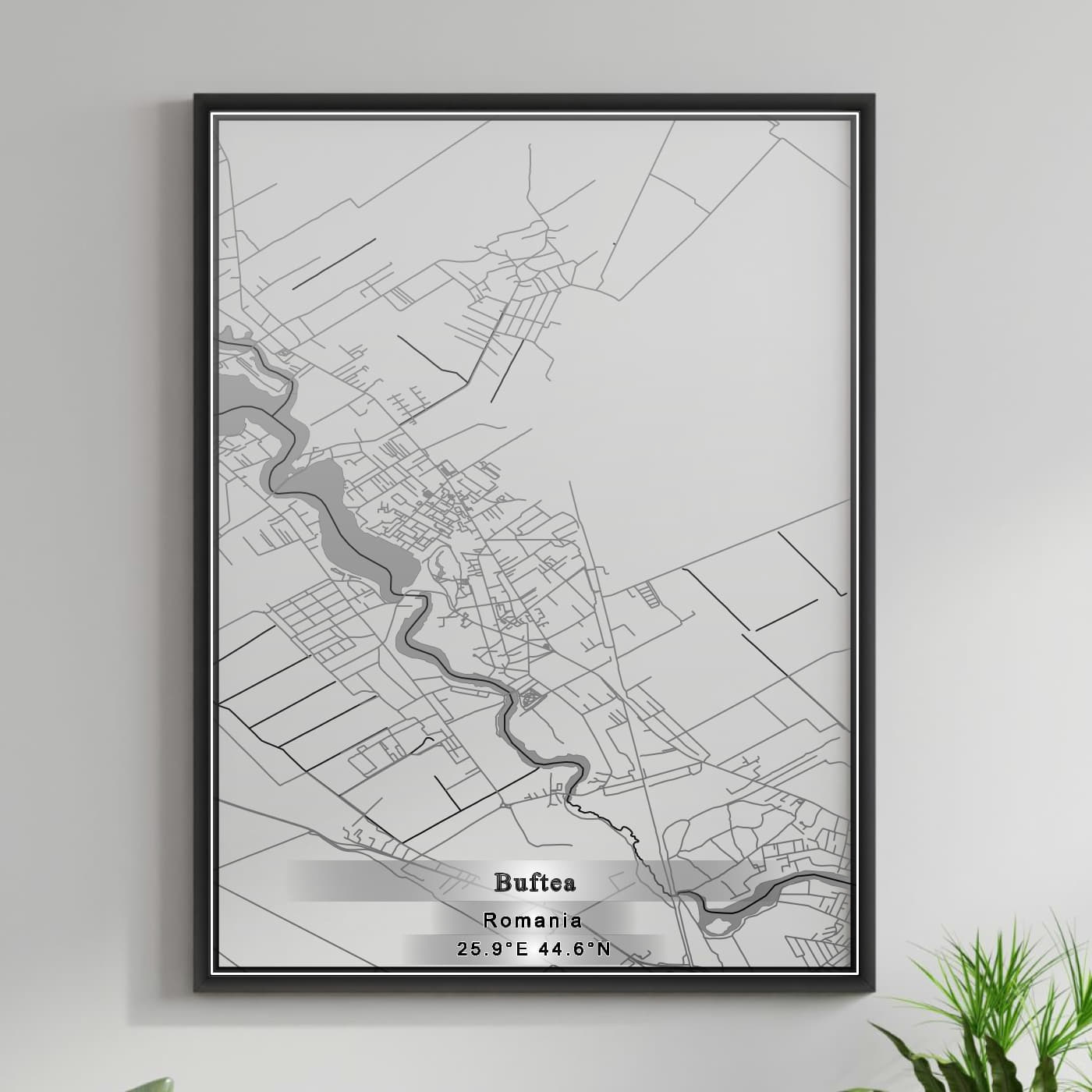 ROAD MAP OF BUFTEA, ROMANIA BY MAPBAKES