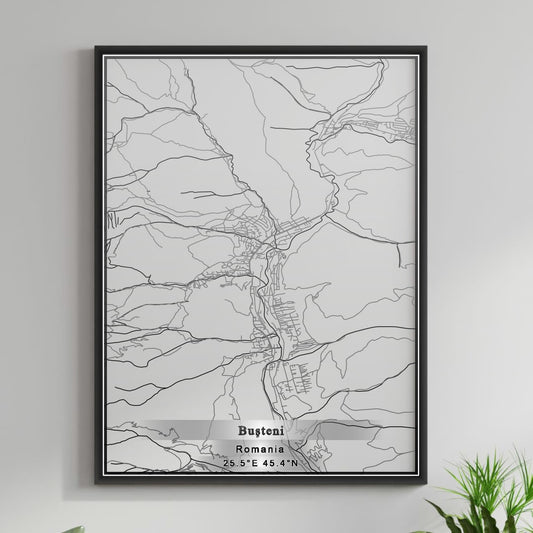 ROAD MAP OF BUSTENI, ROMANIA BY MAPBAKES