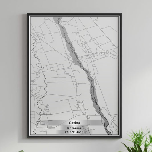 ROAD MAP OF CATINA, ROMANIA BY MAPBAKES