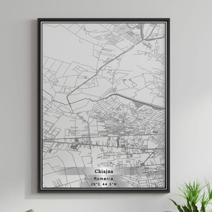 ROAD MAP OF CHIAJNA, ROMANIA BY MAPBAKES