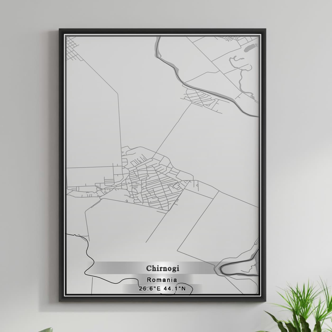 ROAD MAP OF CHIRNOGI, ROMANIA BY MAPBAKES