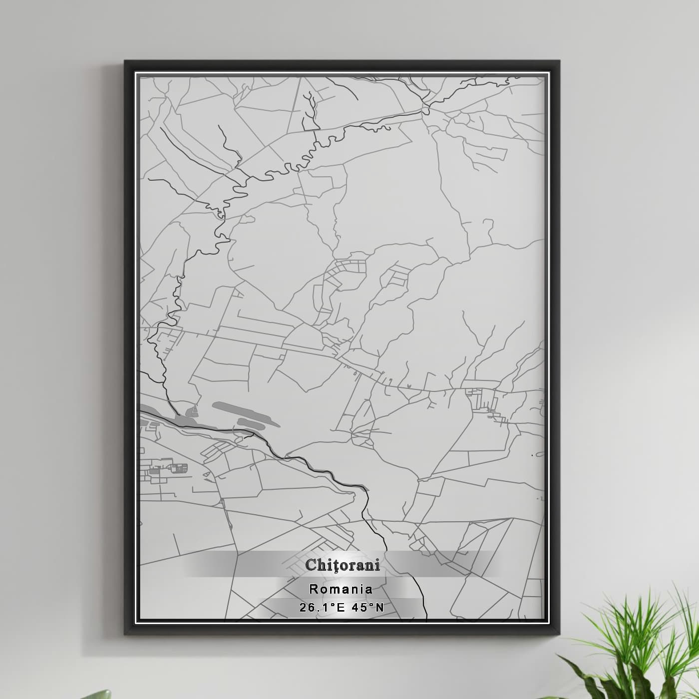 ROAD MAP OF CHITORANI, ROMANIA BY MAPBAKES