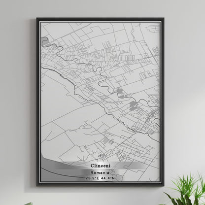 ROAD MAP OF CLINCENI, ROMANIA BY MAPBAKES