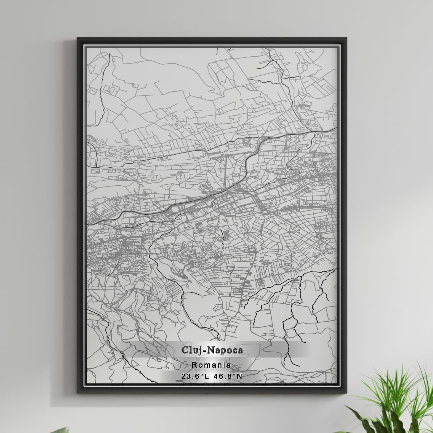 ROAD MAP OF CLUJ-NAPOCA, ROMANIA BY MAPBAKES