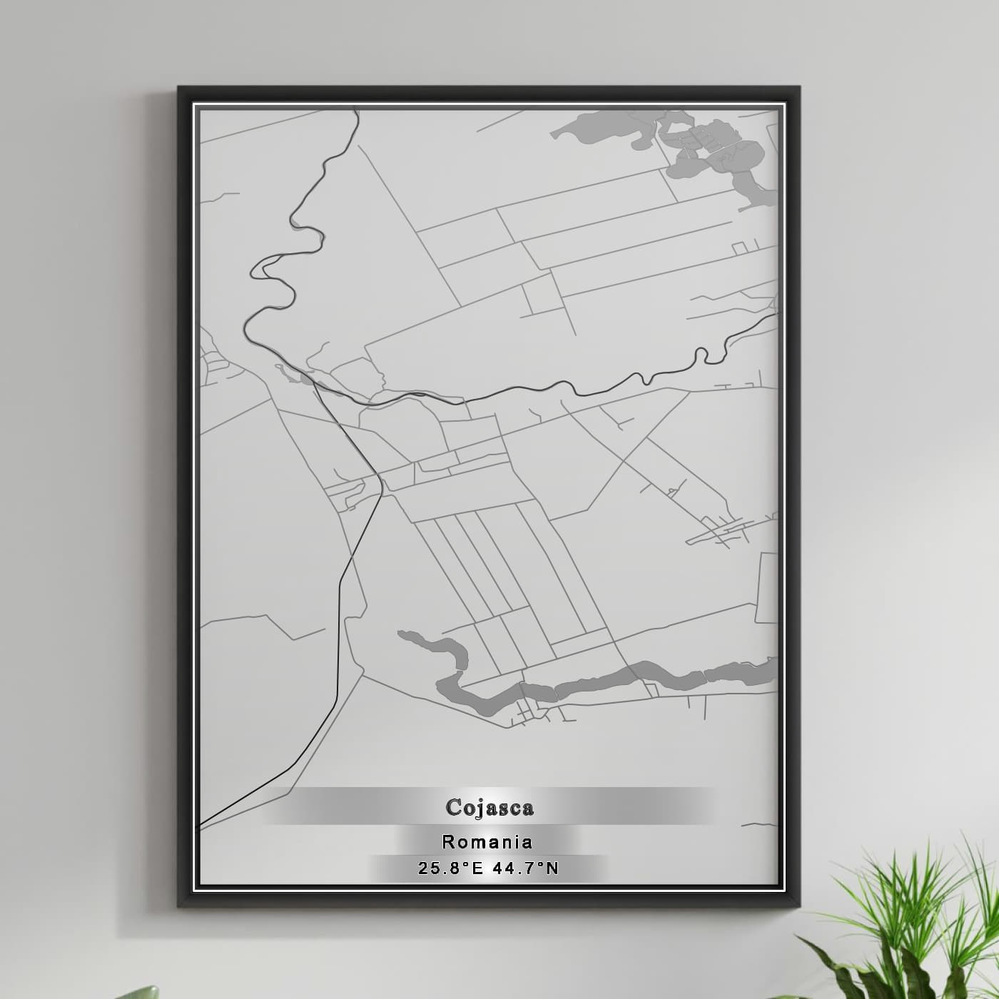 ROAD MAP OF COJASCA, ROMANIA BY MAPBAKES