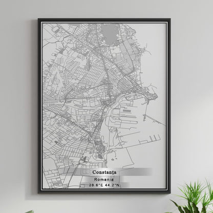 ROAD MAP OF CONSTANTA, ROMANIA BY MAPBAKES