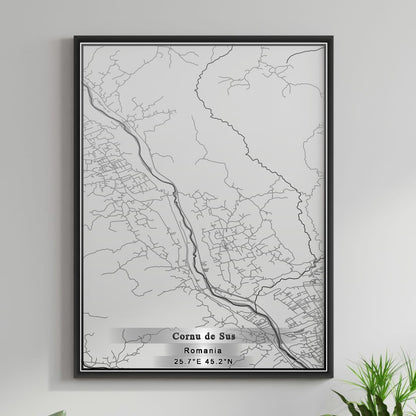 ROAD MAP OF CORNU-DE-SUS, ROMANIA BY MAPBAKES