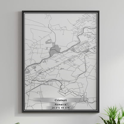 ROAD MAP OF CRISTESTI, ROMANIA BY MAPBAKES