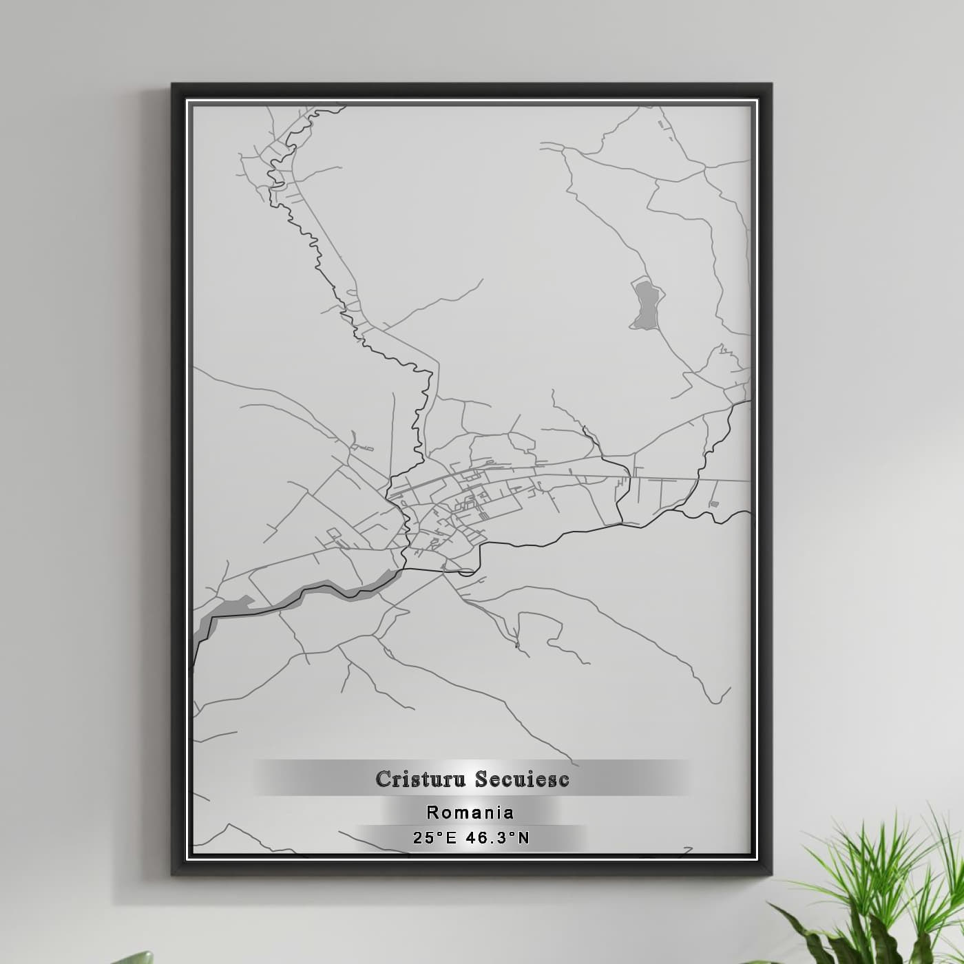 ROAD MAP OF CRISTURU-SECUIESC, ROMANIA BY MAPBAKES