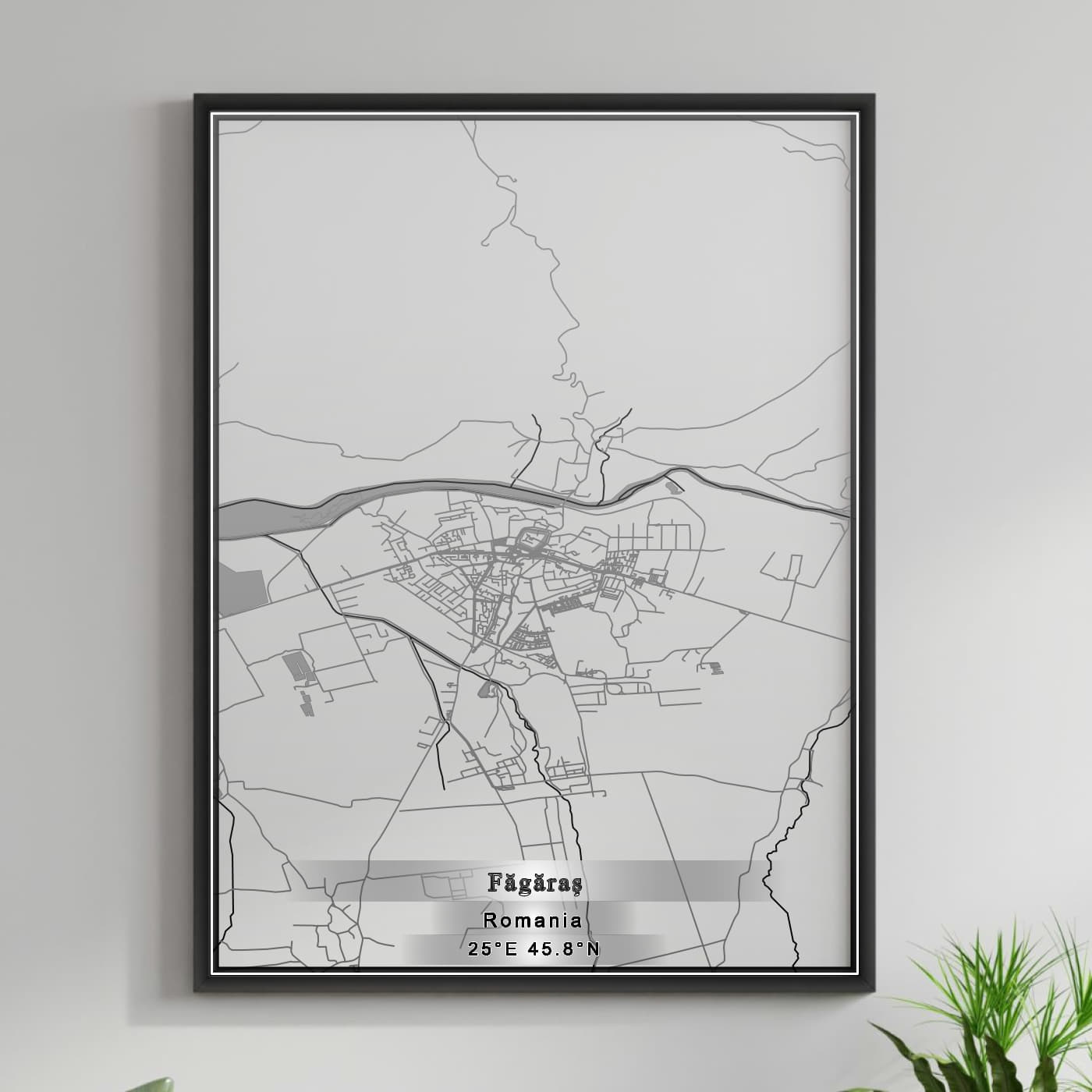 ROAD MAP OF FAGARAS, ROMANIA BY MAPBAKES