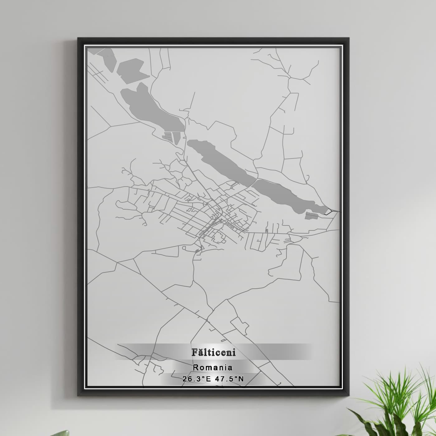 ROAD MAP OF FALTICENI, ROMANIA BY MAPBAKES