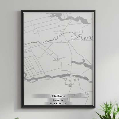 ROAD MAP OF FANTANELE, ROMANIA BY MAPBAKES