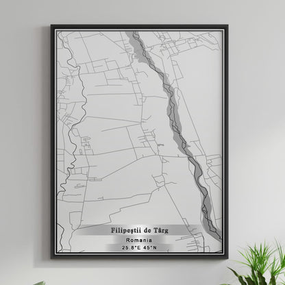 ROAD MAP OF FILIPESTII-DE-TARG, ROMANIA BY MAPBAKES