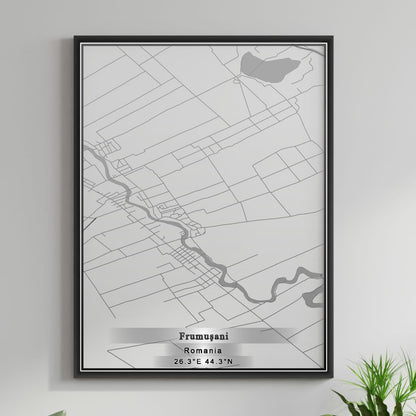 ROAD MAP OF FRUMUSANI, ROMANIA BY MAPBAKES