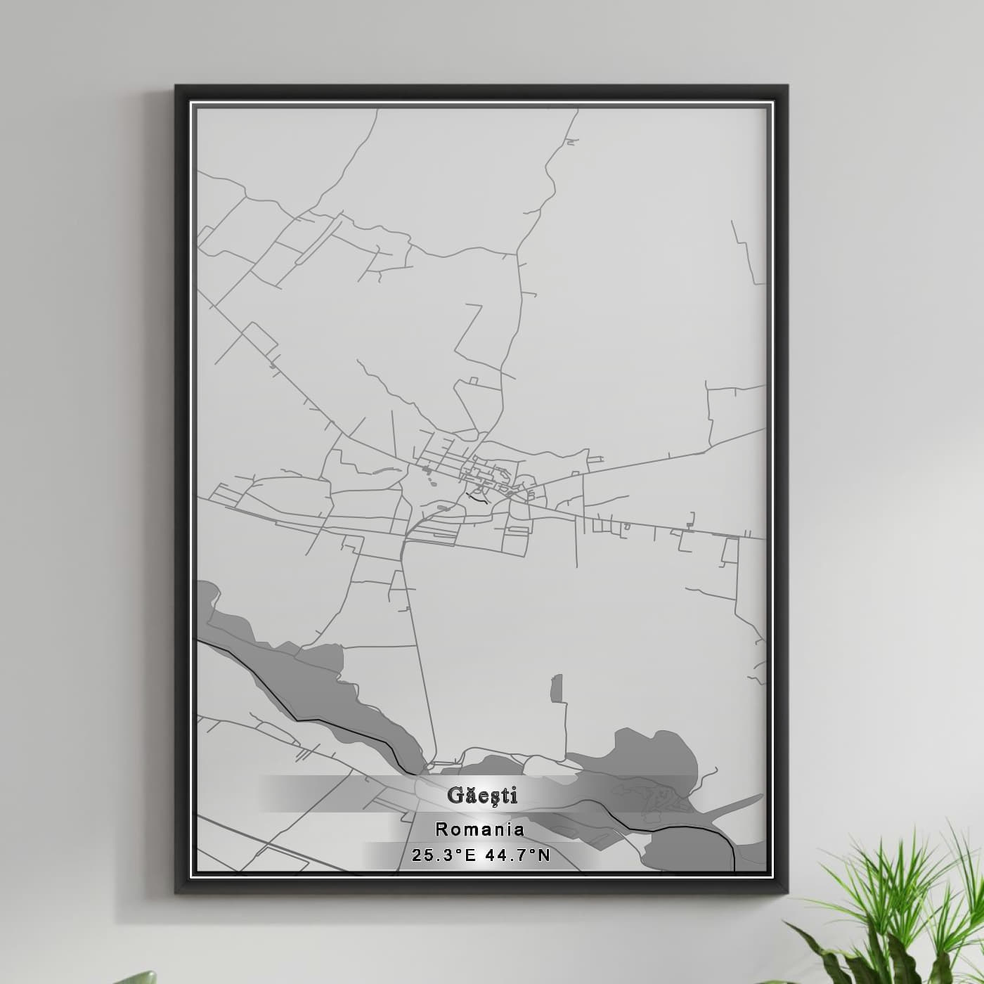 ROAD MAP OF GAESTI, ROMANIA BY MAPBAKES