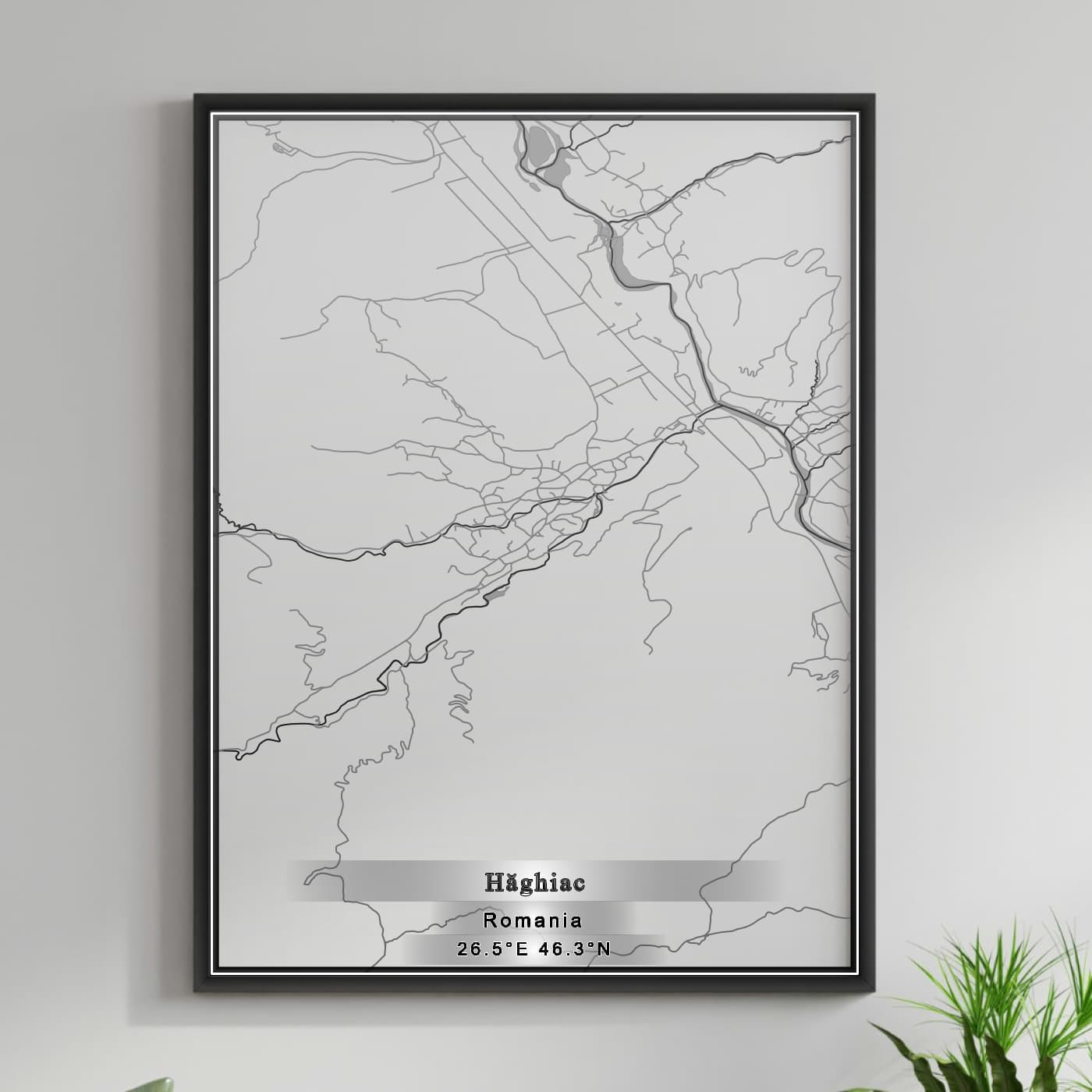 ROAD MAP OF HAGHIAC, ROMANIA BY MAPBAKES