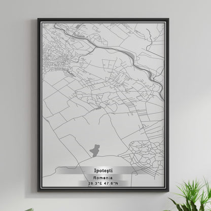 ROAD MAP OF IPOTESTI, ROMANIA BY MAPBAKES