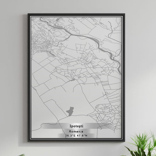 ROAD MAP OF IPOTESTI, ROMANIA BY MAPBAKES