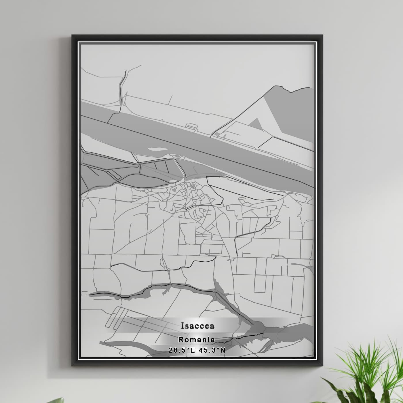 ROAD MAP OF ISACCEA, ROMANIA BY MAPBAKES