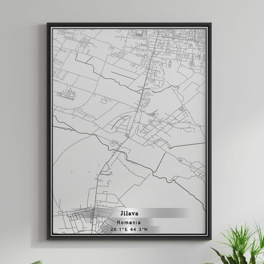 ROAD MAP OF JILAVA, ROMANIA BY MAPBAKES