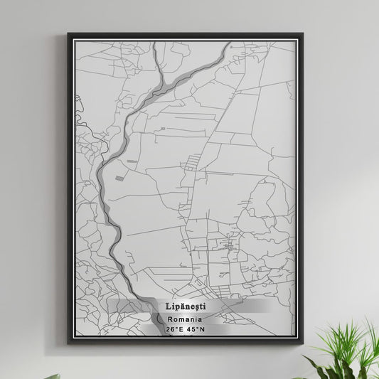 ROAD MAP OF LIPANESTI, ROMANIA BY MAPBAKES