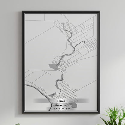 ROAD MAP OF LUICA, ROMANIA BY MAPBAKES