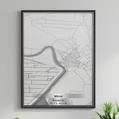 ROAD MAP OF MACIN, ROMANIA BY MAPBAKES