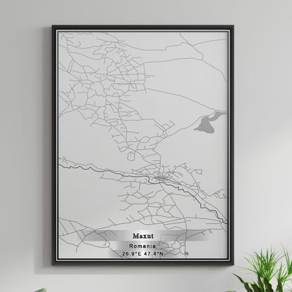 ROAD MAP OF MAXUT, ROMANIA BY MAPBAKES