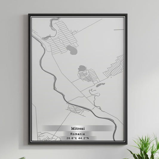 ROAD MAP OF MITRENI, ROMANIA BY MAPBAKES