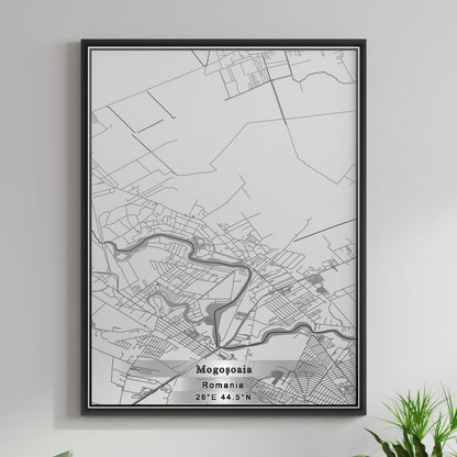 ROAD MAP OF MOGOSOAIA, ROMANIA BY MAPBAKES