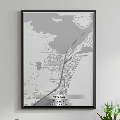 ROAD MAP OF NAVODARI, ROMANIA BY MAPBAKES