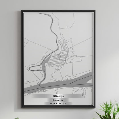 ROAD MAP OF OLTENITA, ROMANIA BY MAPBAKES