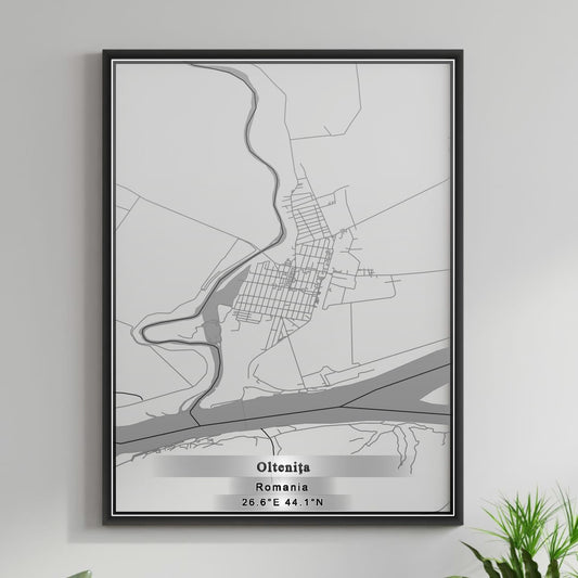 ROAD MAP OF OLTENITA, ROMANIA BY MAPBAKES