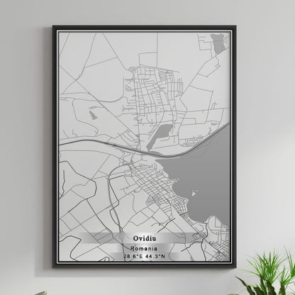 ROAD MAP OF OVIDIU, ROMANIA BY MAPBAKES