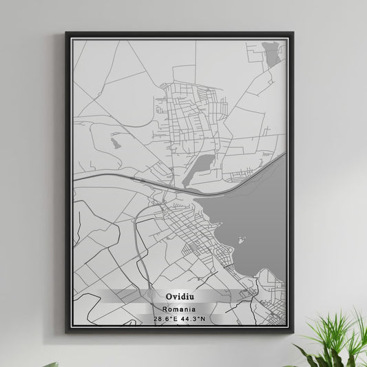 ROAD MAP OF OVIDIU, ROMANIA BY MAPBAKES