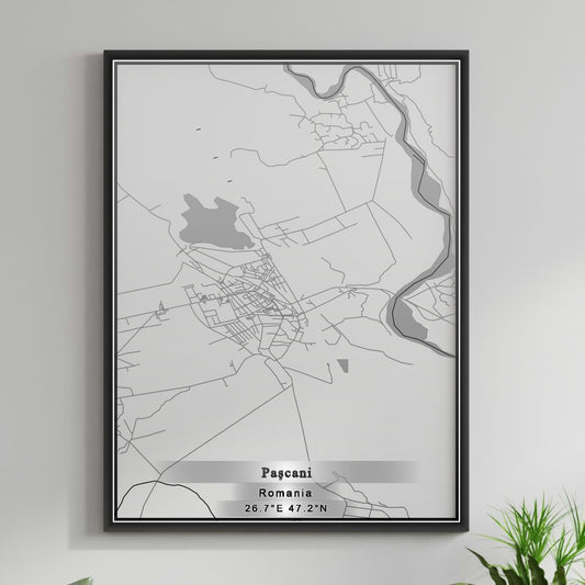 ROAD MAP OF PASCANI, ROMANIA BY MAPBAKES