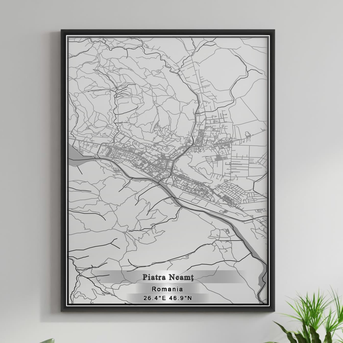 ROAD MAP OF PIATRA-NEAMT, ROMANIA BY MAPBAKES