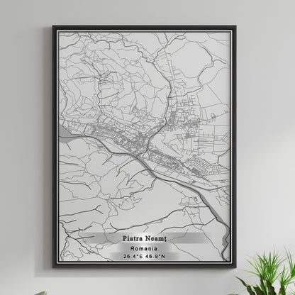 ROAD MAP OF PIATRA-NEAMT, ROMANIA BY MAPBAKES