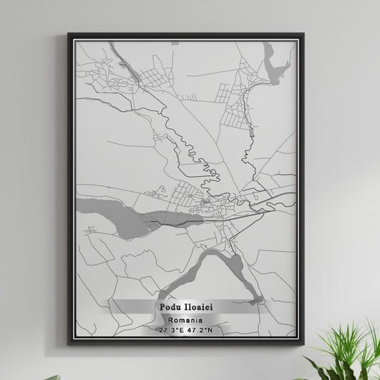 ROAD MAP OF PODU-ILOAIEI, ROMANIA BY MAPBAKES