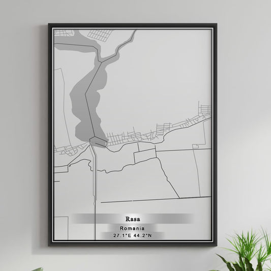 ROAD MAP OF RASA, ROMANIA BY MAPBAKES