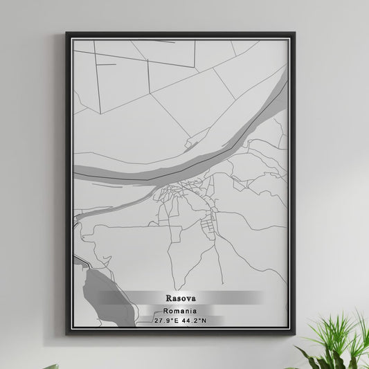 ROAD MAP OF RASOVA, ROMANIA BY MAPBAKES