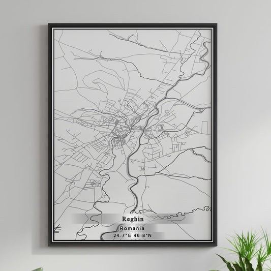 ROAD MAP OF REGHIN, ROMANIA BY MAPBAKES